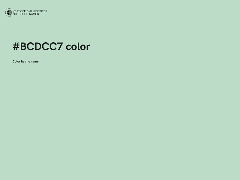 #BCDCC7 color image