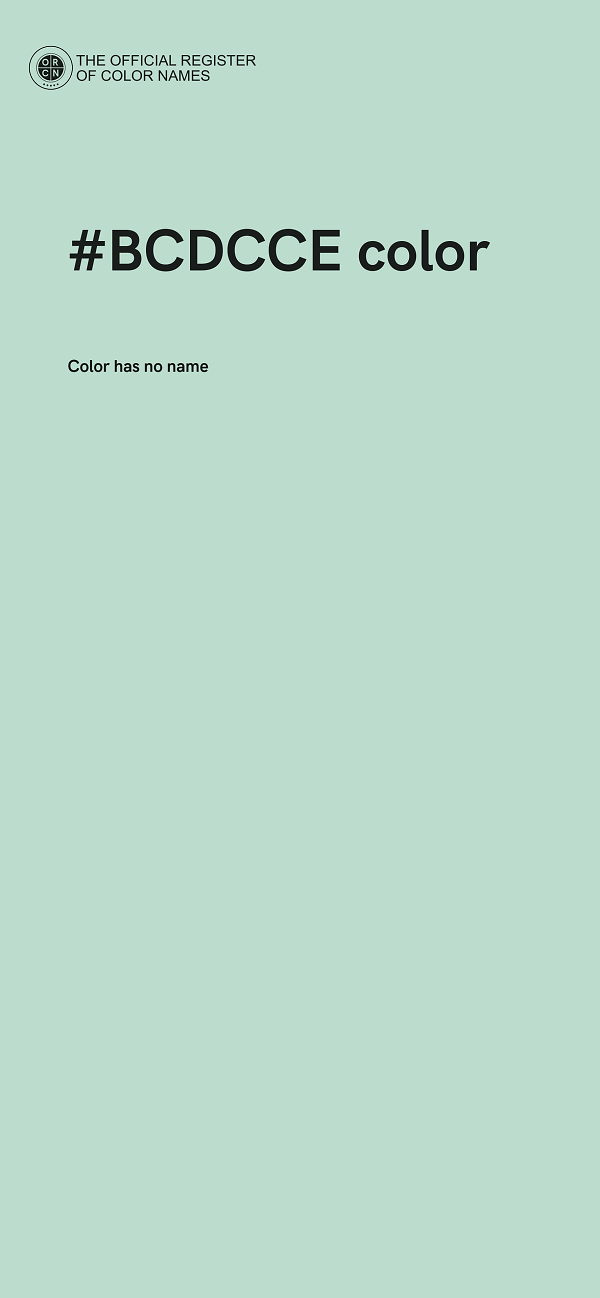 #BCDCCE color image