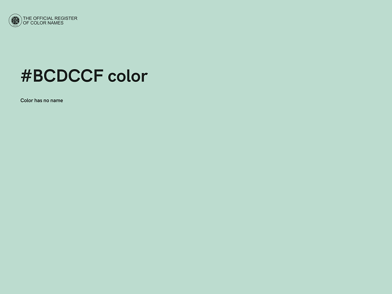 #BCDCCF color image