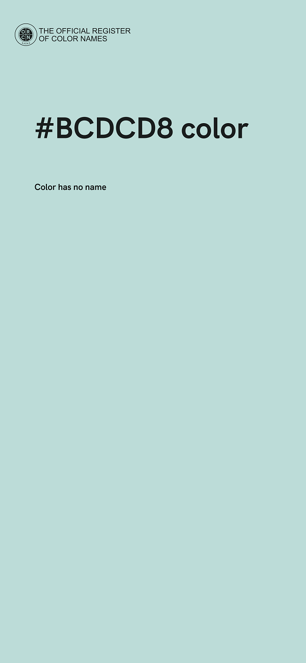 #BCDCD8 color image