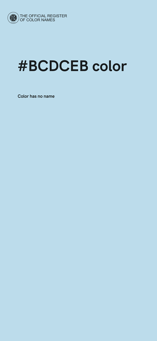 #BCDCEB color image