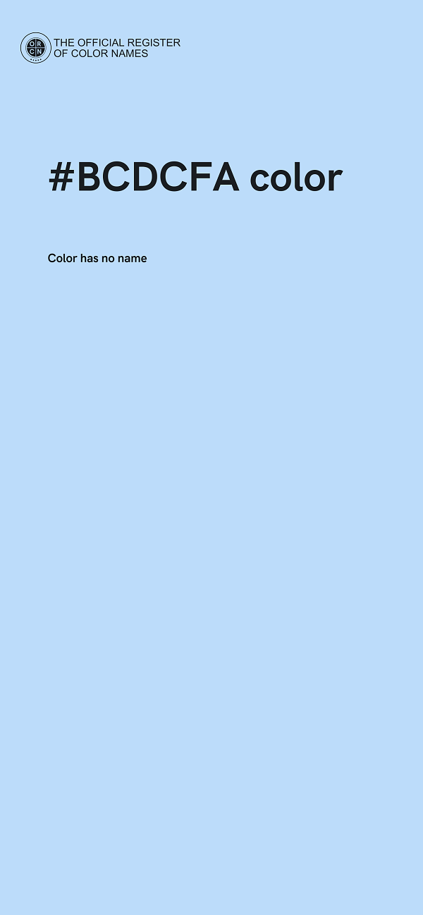#BCDCFA color image