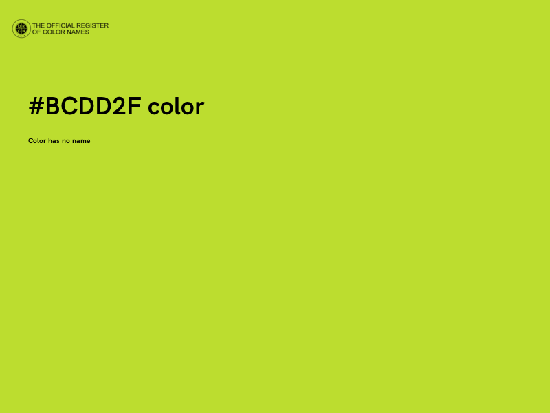 #BCDD2F color image
