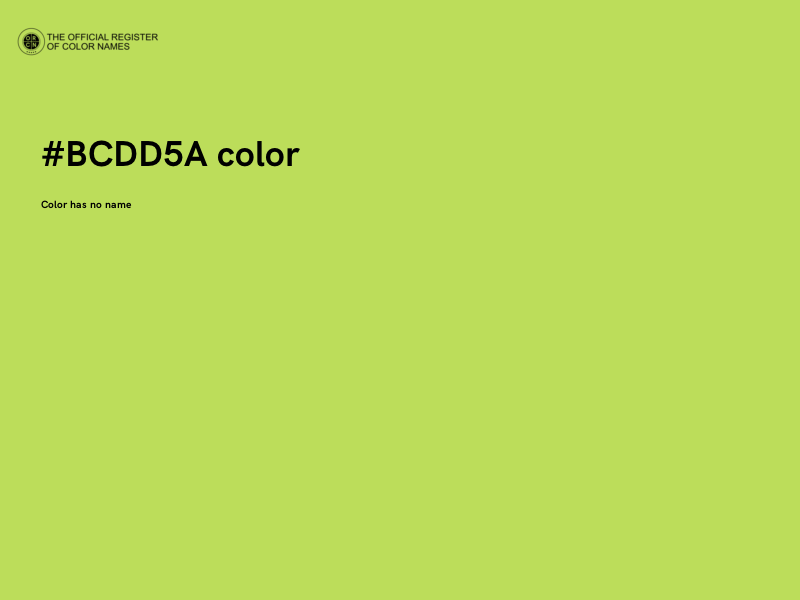 #BCDD5A color image