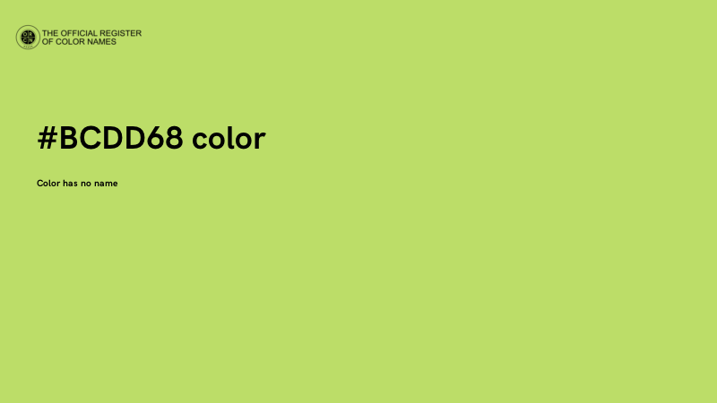 #BCDD68 color image