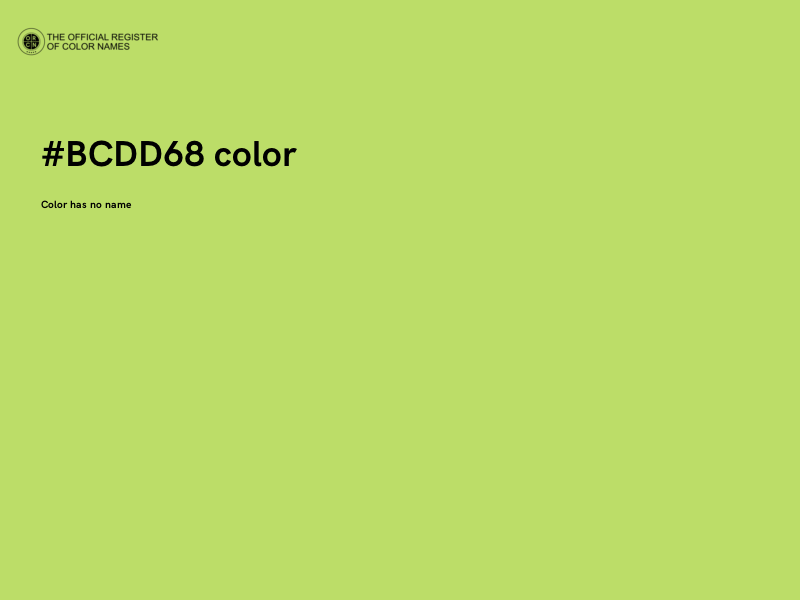 #BCDD68 color image