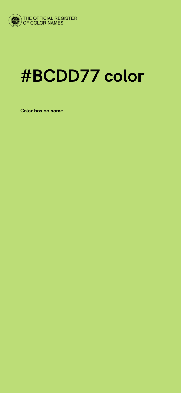 #BCDD77 color image