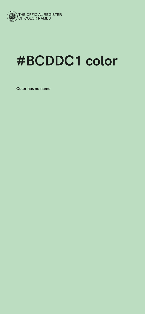 #BCDDC1 color image