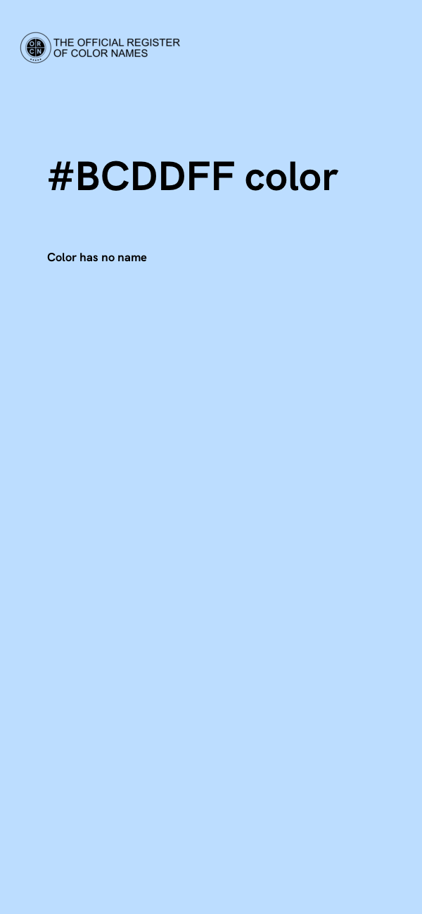 #BCDDFF color image