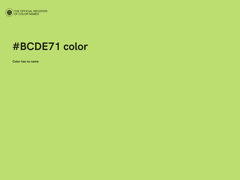 #BCDE71 color image