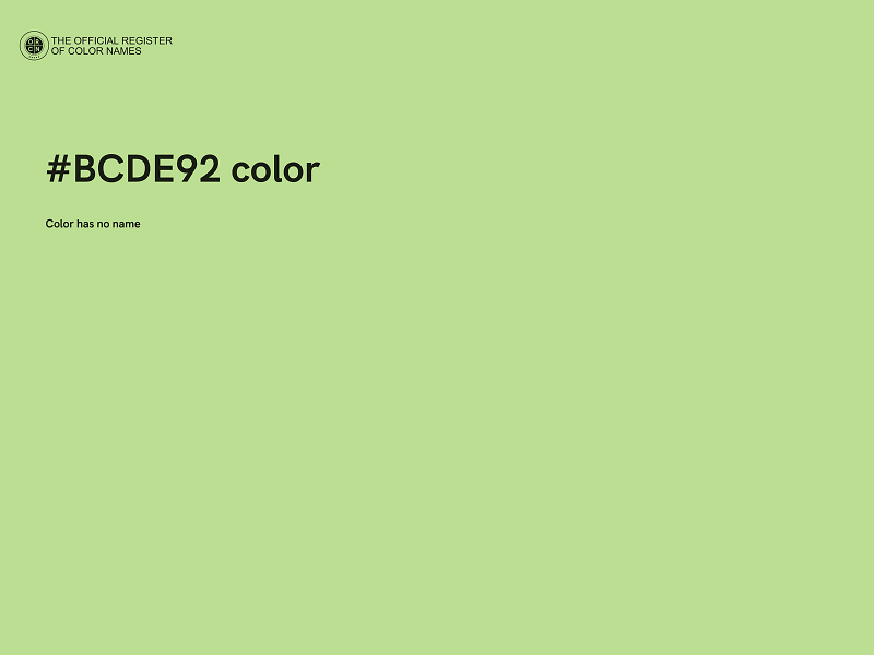 #BCDE92 color image