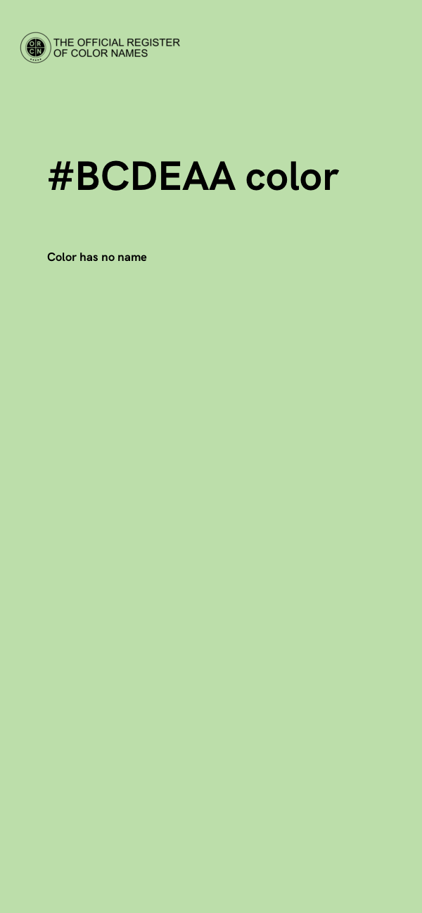 #BCDEAA color image