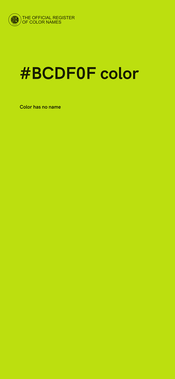 #BCDF0F color image