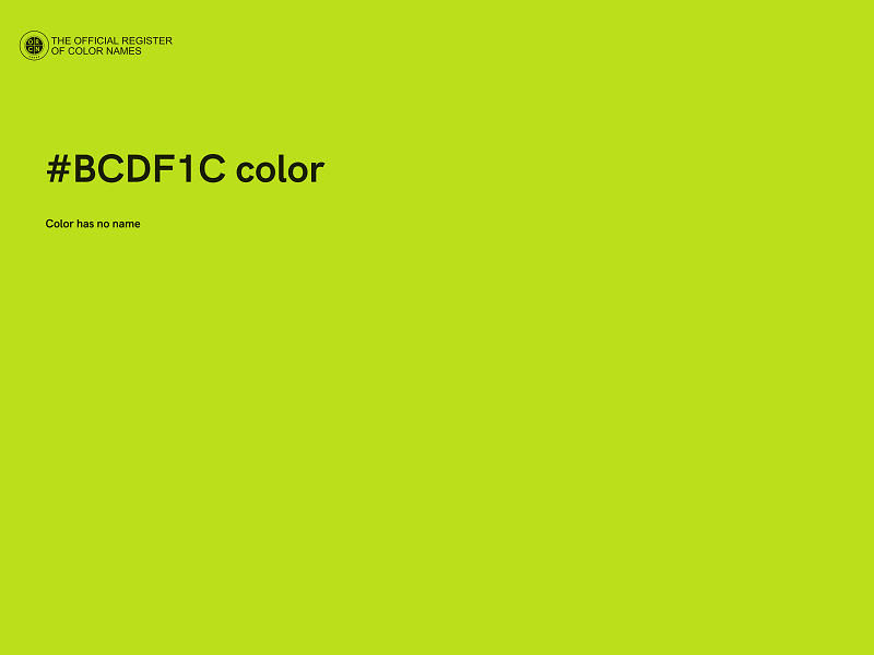 #BCDF1C color image