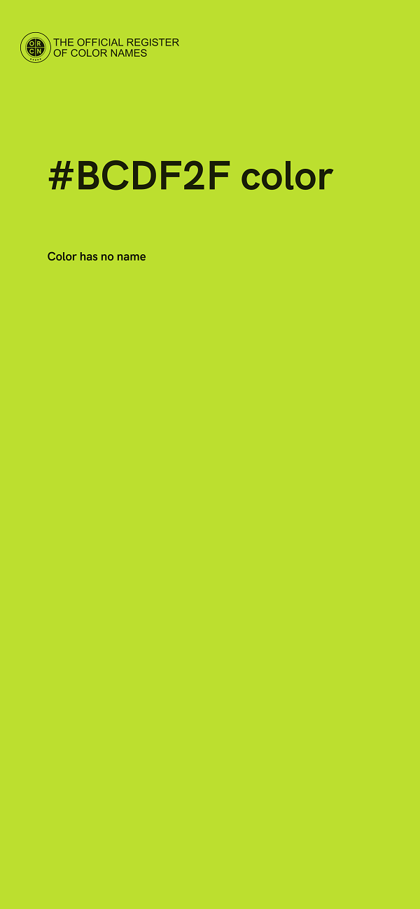#BCDF2F color image