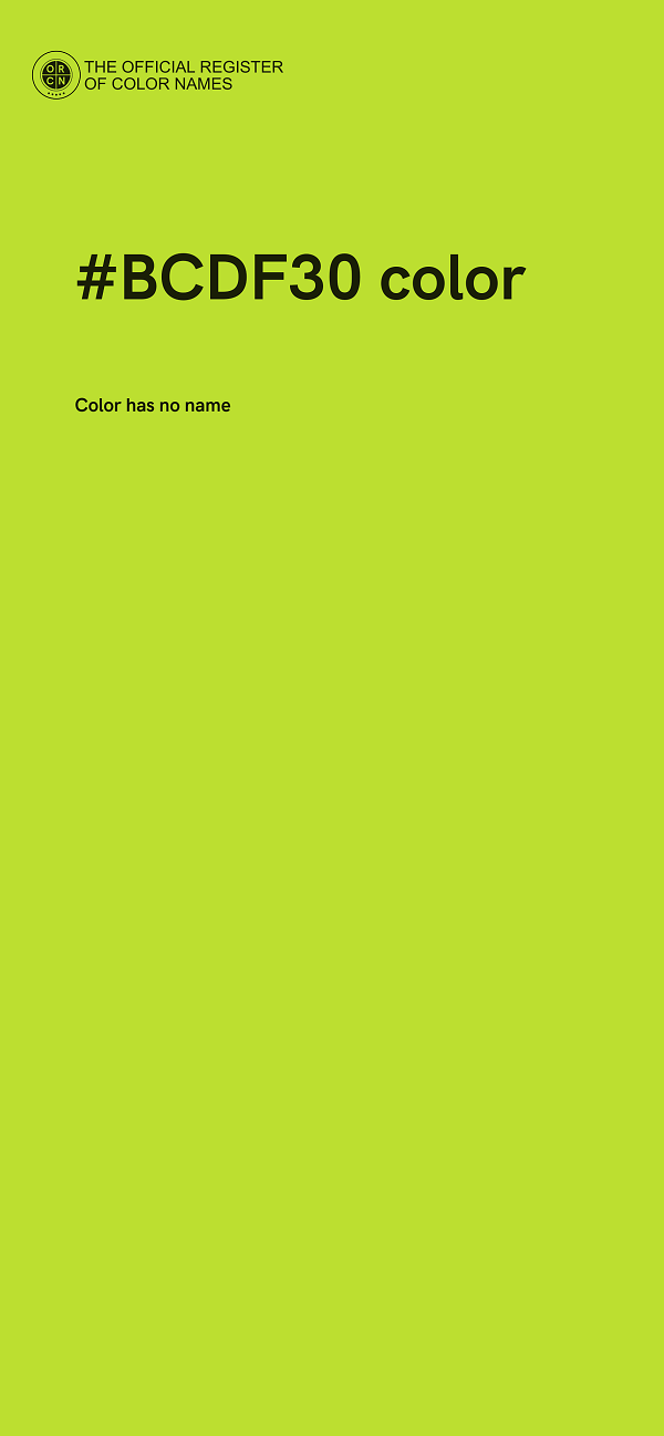 #BCDF30 color image