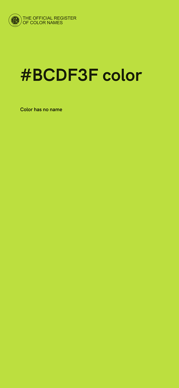 #BCDF3F color image