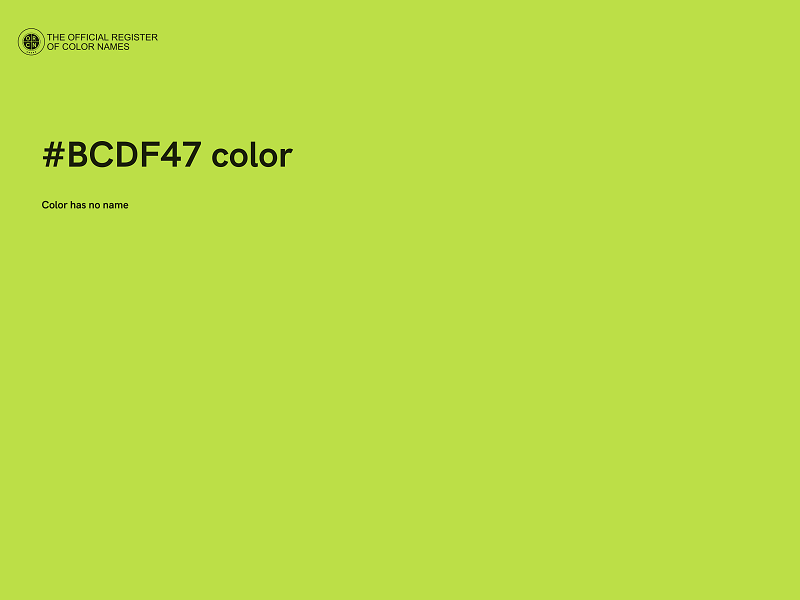 #BCDF47 color image