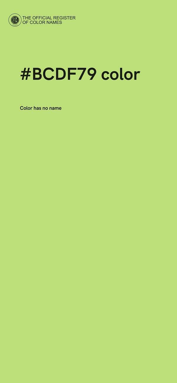#BCDF79 color image