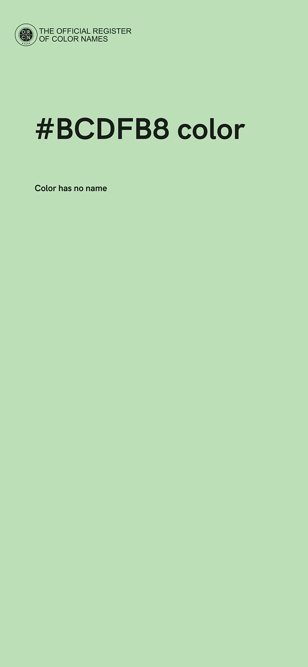 #BCDFB8 color image