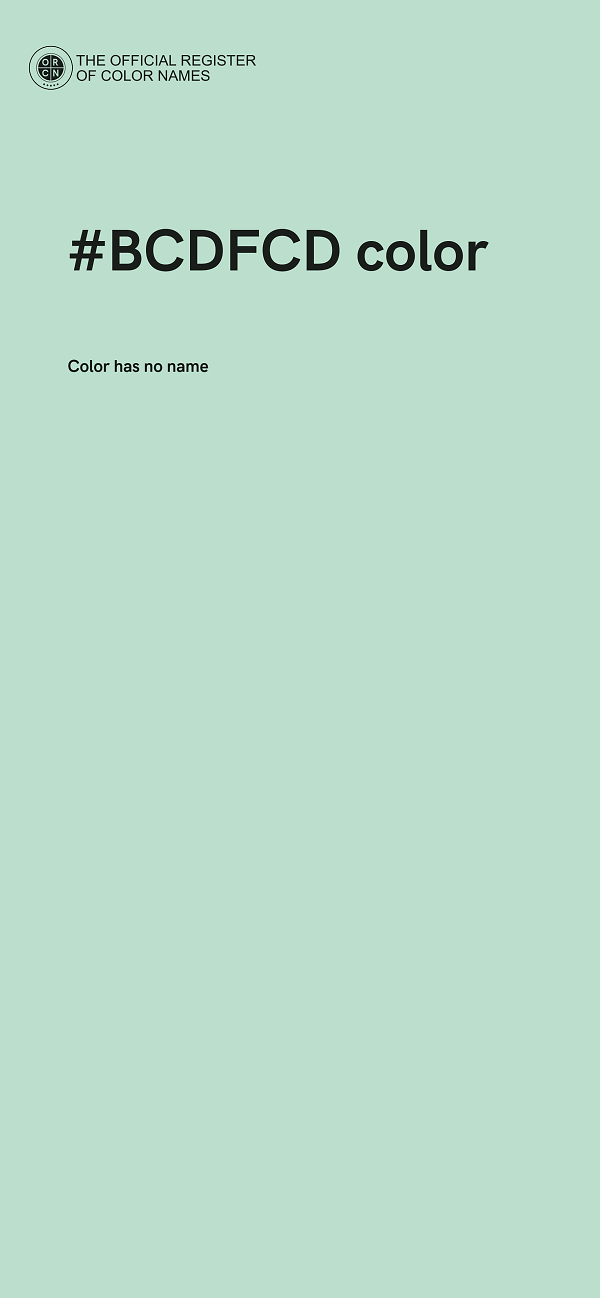 #BCDFCD color image