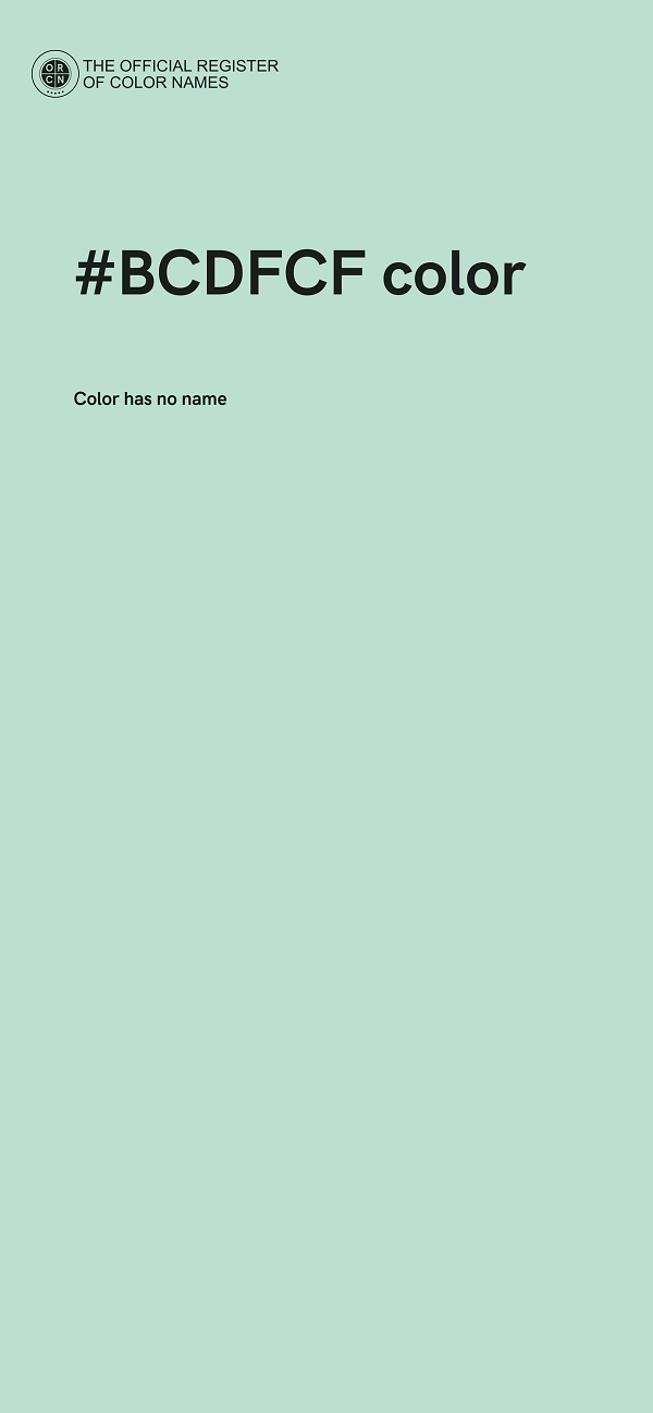 #BCDFCF color image