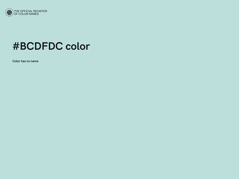 #BCDFDC color image