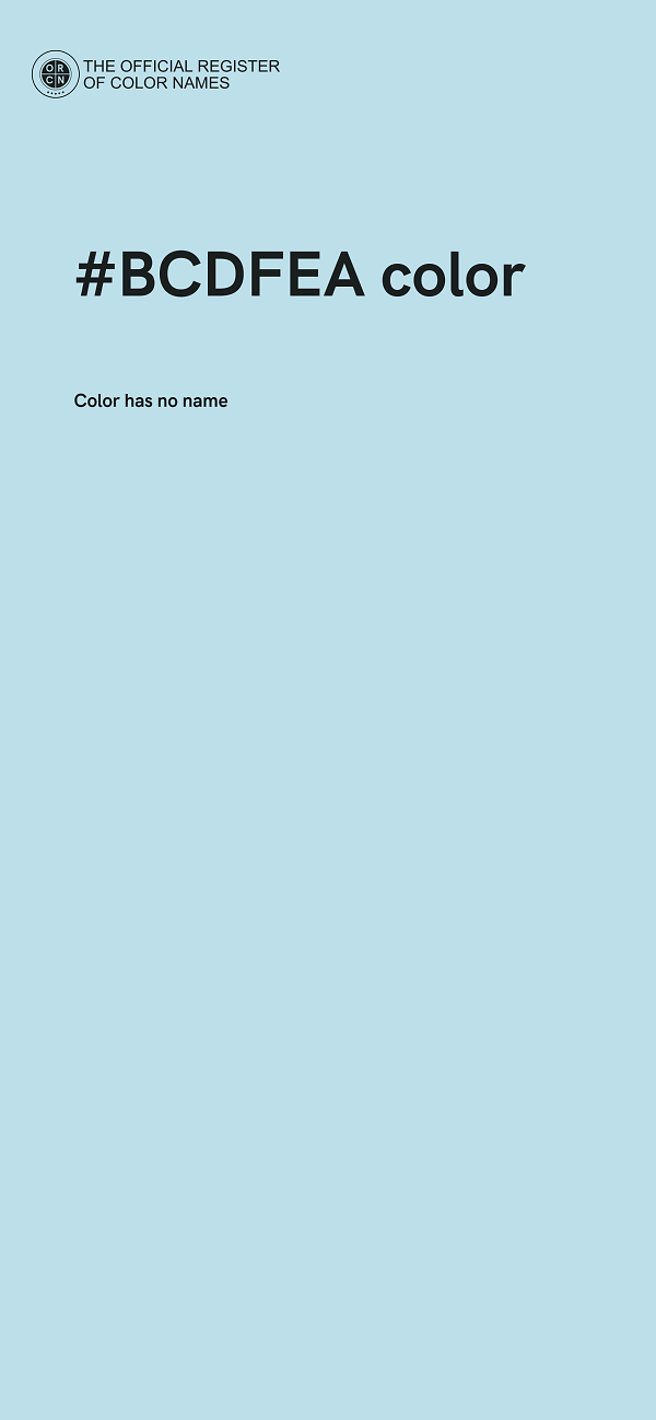 #BCDFEA color image