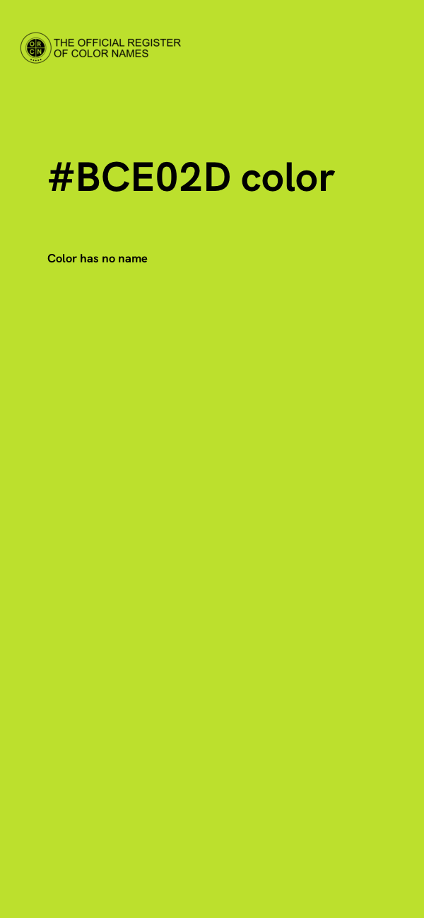 #BCE02D color image