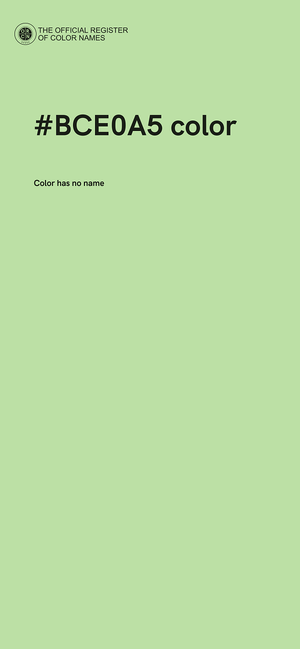 #BCE0A5 color image
