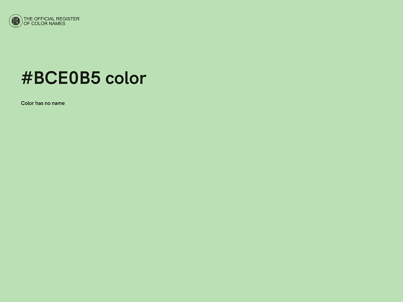 #BCE0B5 color image