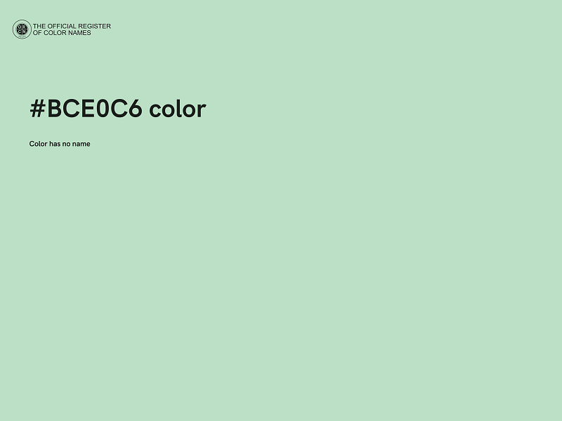 #BCE0C6 color image