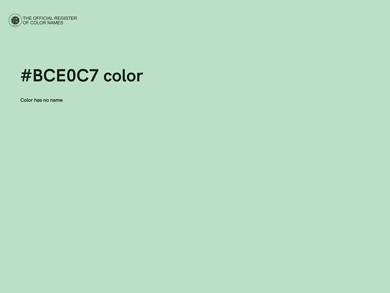 #BCE0C7 color image