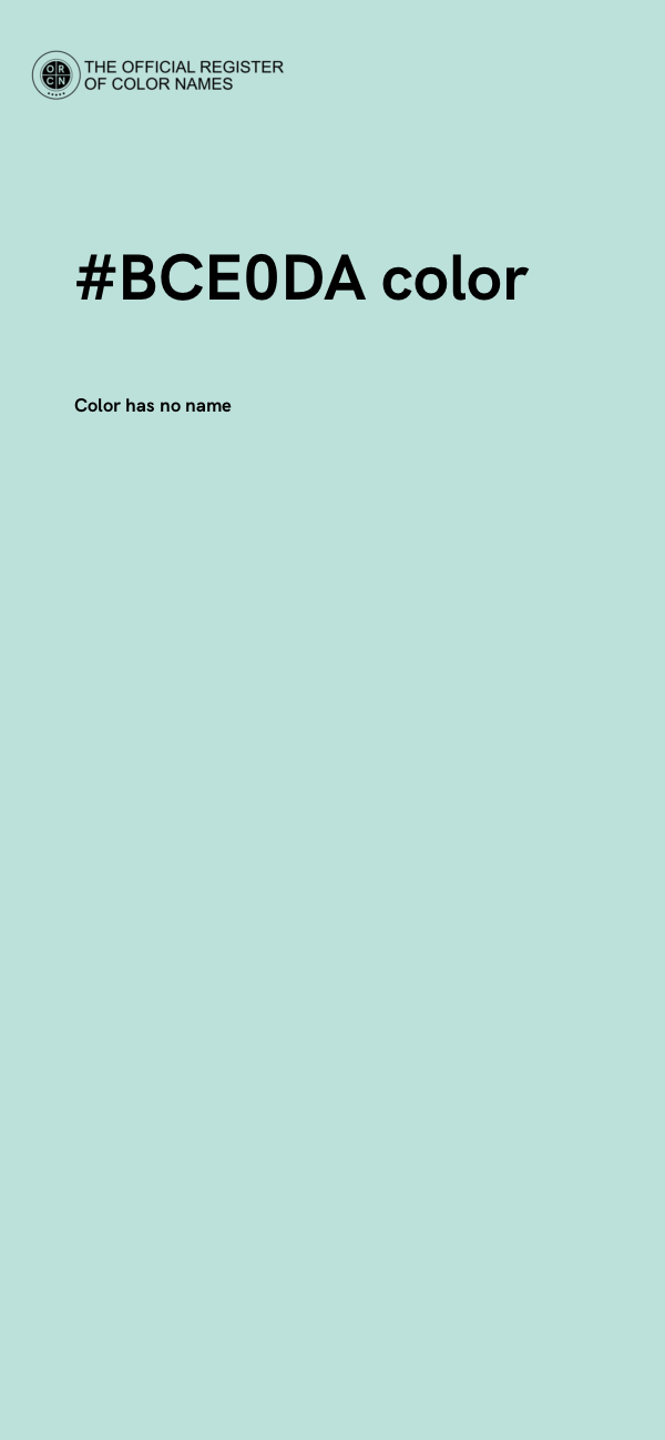 #BCE0DA color image