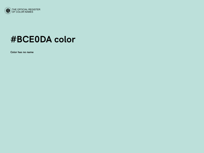 #BCE0DA color image