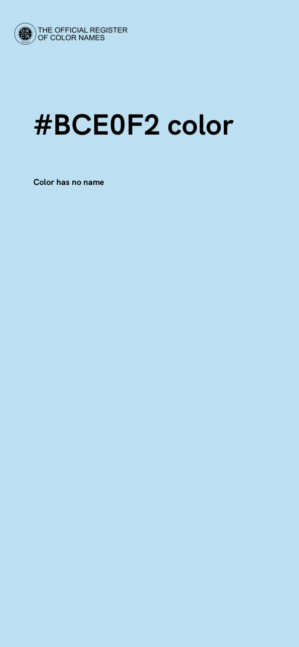 #BCE0F2 color image