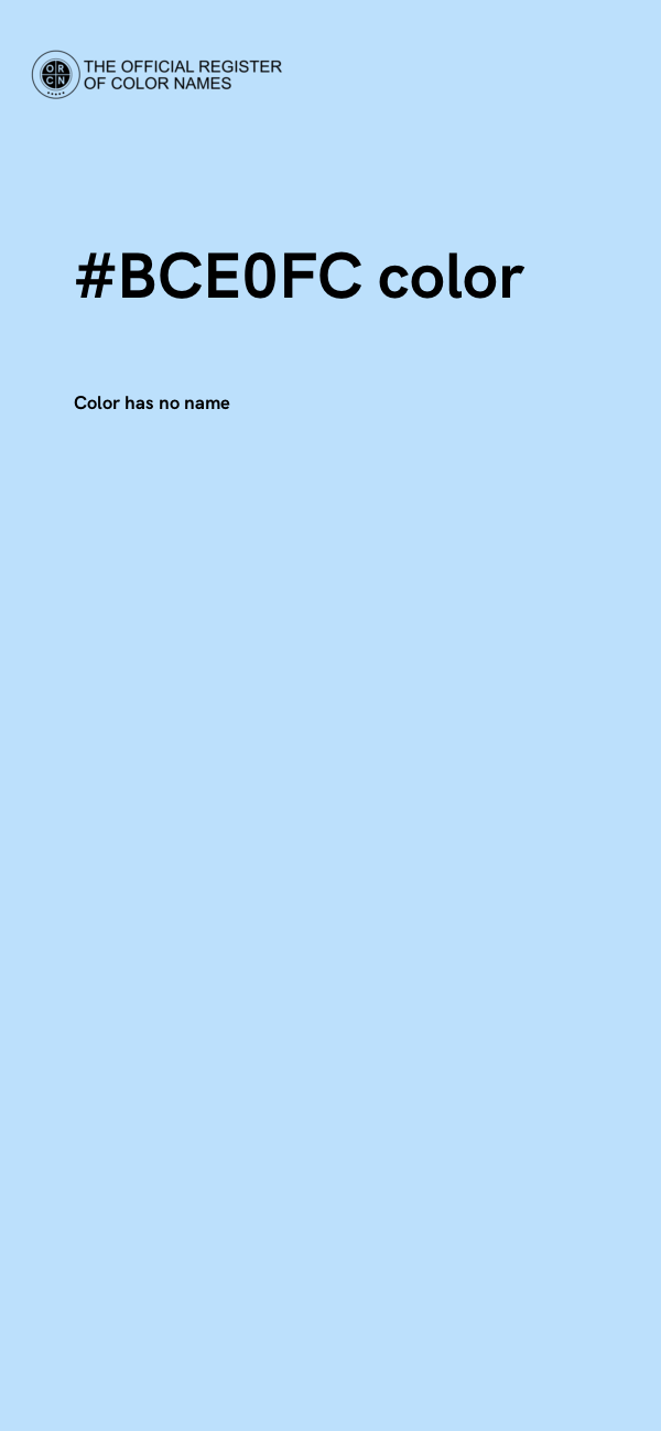 #BCE0FC color image