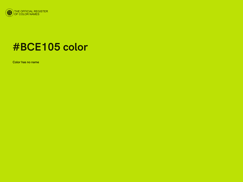 #BCE105 color image