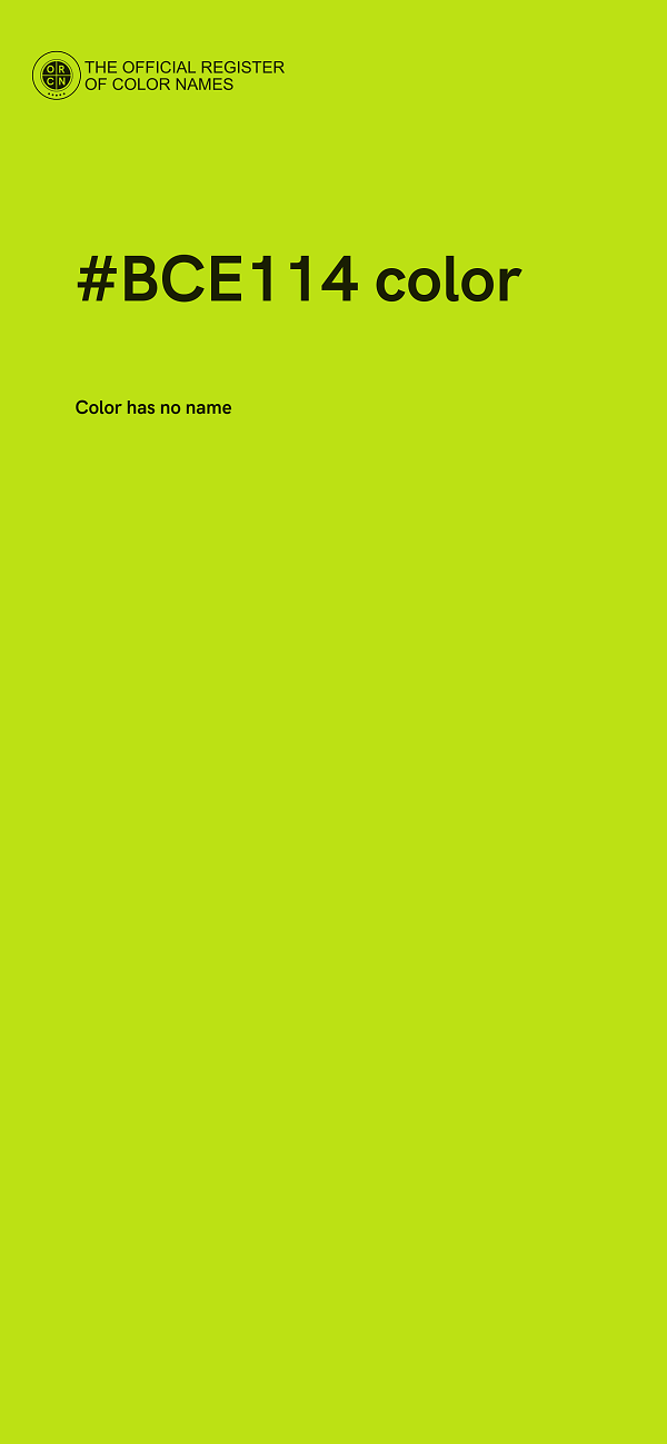 #BCE114 color image