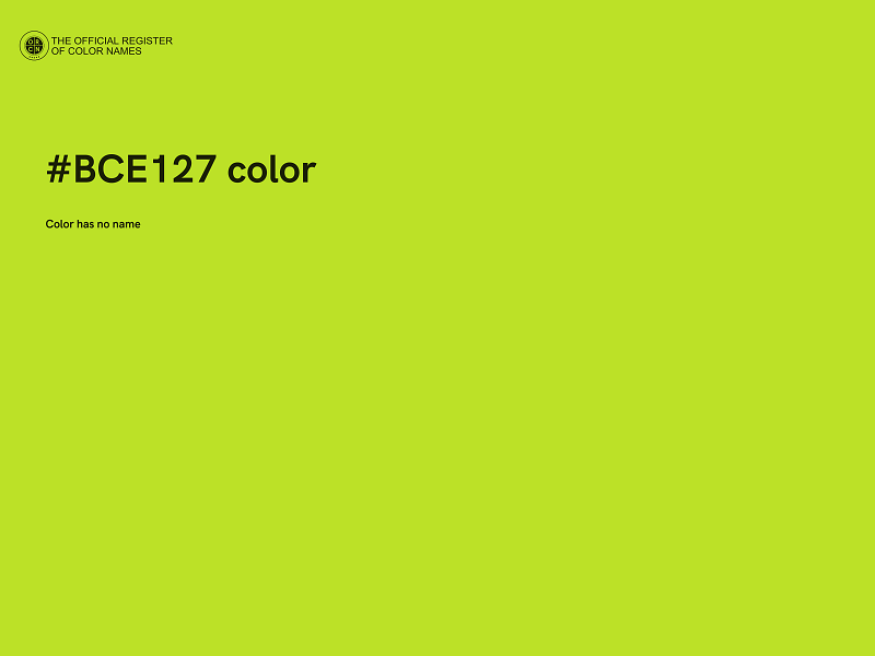 #BCE127 color image