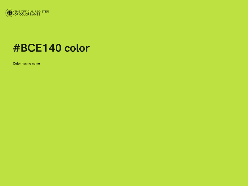 #BCE140 color image