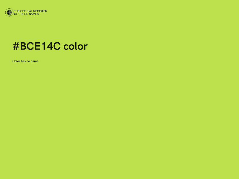 #BCE14C color image