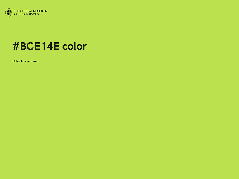 #BCE14E color image