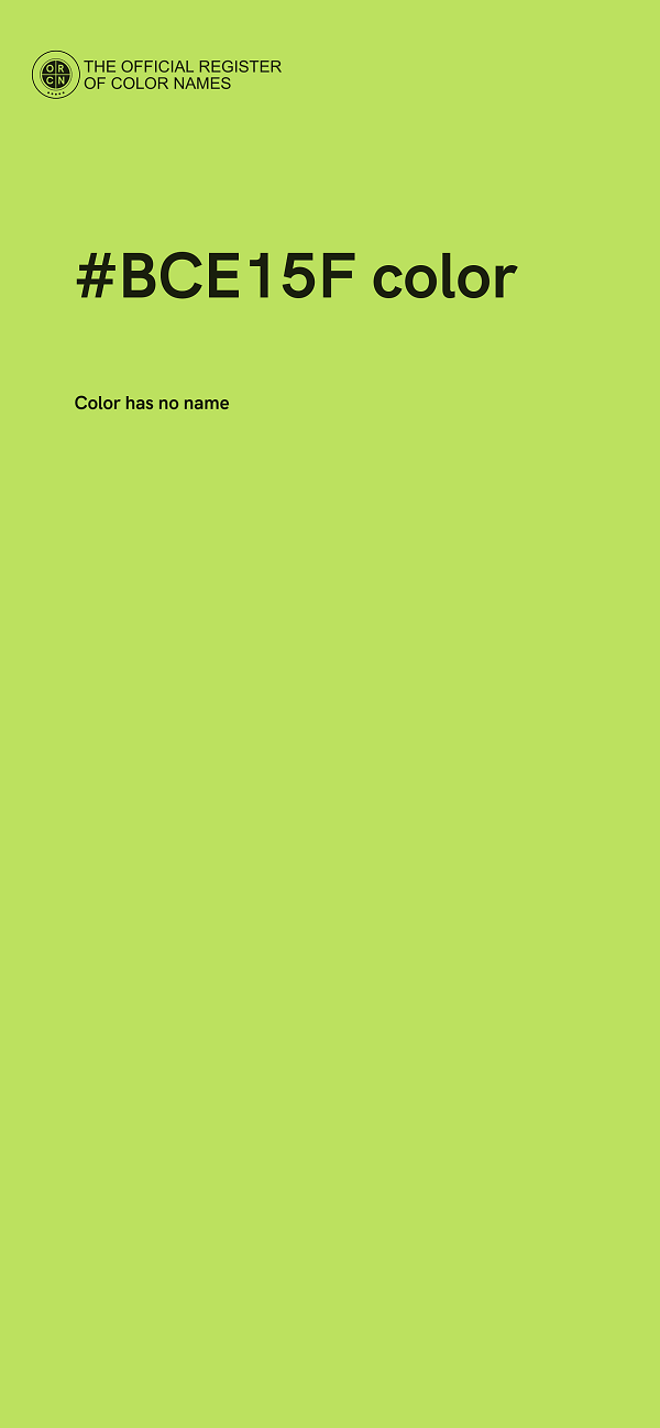 #BCE15F color image