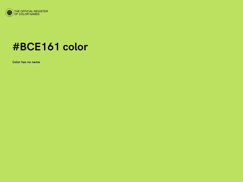 #BCE161 color image