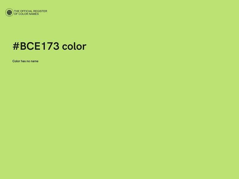 #BCE173 color image