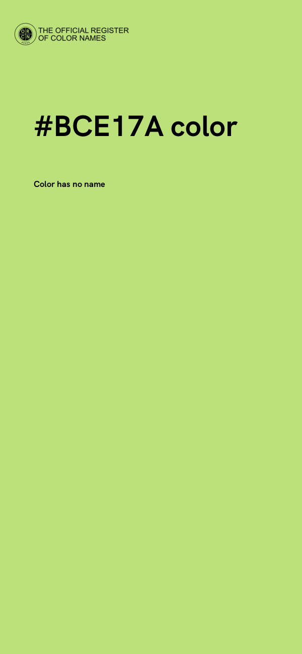 #BCE17A color image