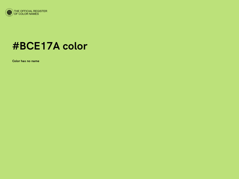 #BCE17A color image