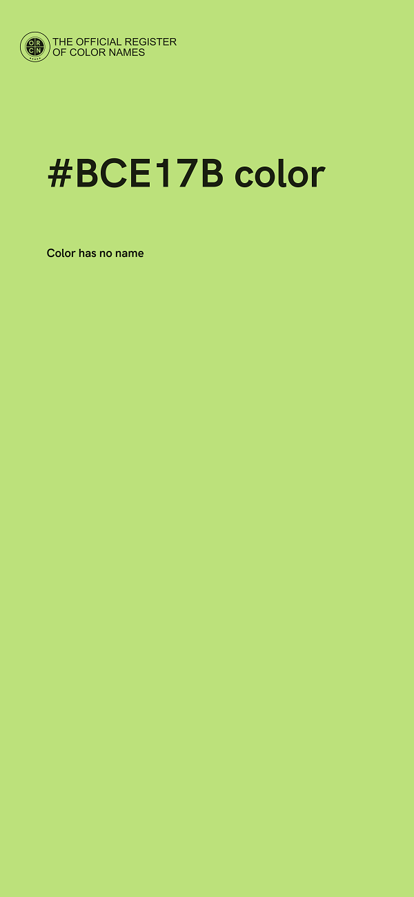 #BCE17B color image
