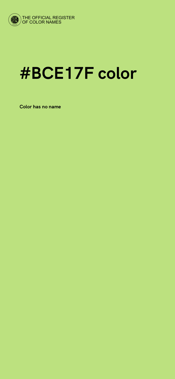 #BCE17F color image